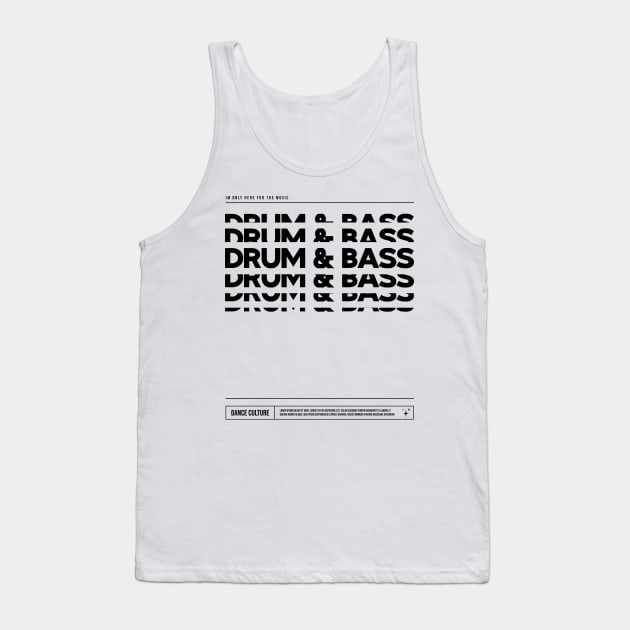 Drum and Bass Repeat Text Tank Top by GoLiveDesign